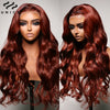 Invisible Knots Reddish Brown Body Wave Wig