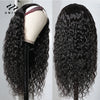 Water Wave Headband Scarf Human Hair Wigs