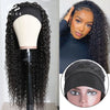 Velvet Headband Mongolian Kinky Curly Wig