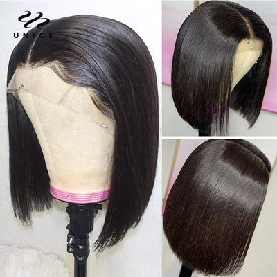 Blunt Cut Bob Lace Closure Short Bob Wigs