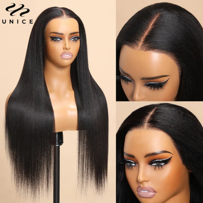 Yaki Straight Pre Everything Pre Bleached Lace Closure Wig