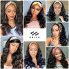 Body Wave Brazilian Glueless Headband Scarf Wigs