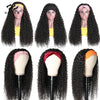 Velvet Headband Mongolian Kinky Curly Wig