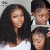 Kinky Curly Pre Cut Lace Glueless Pre Plucked Lace Frontal Wig