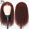 Bye Bye Knots Pre Cut Lace Closure Reddish Brown Kinky Curly Wigs