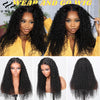 Pre Bleached Pre Cut Natural Afro Curly Human Hair Wig