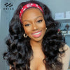 Body Wave Brazilian Glueless Headband Scarf Wigs