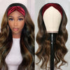 Balayage Body Wave Highlight Headband Wigs with Pre-attached Scarf