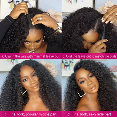 Wet and Wavy Deep Wave V Part Human Hair Wig