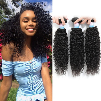 Malaysian Kinky Curly 100% Human Hair Weave Bundles