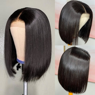 Short Bob Straight Lace Front Human Hair Wig