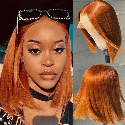 Short Bob Straight Lace Front Human Hair Wig