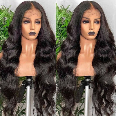 Transparent Body Wave Lace Front Wig Raw Wavy Human Hair Wigs